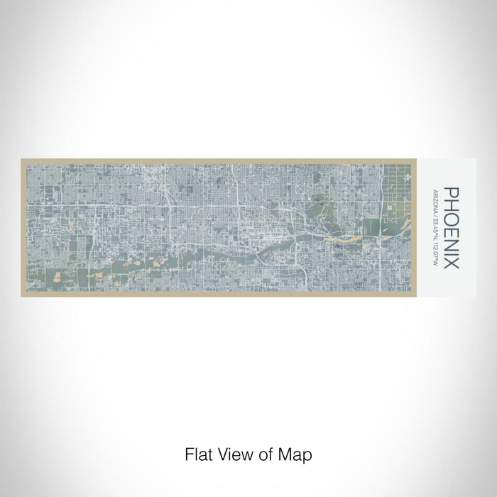 Rendered View of Phoenix Arizona Map on 10oz Stainless Steel Insulated Cup in Afternoon with Sliding Lid