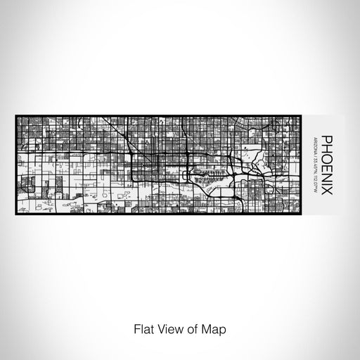 Rendered View of Phoenix Arizona Map on 10oz Stainless Steel Insulated Cup in Matte White with Sliding Lid