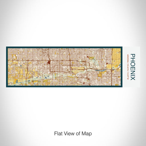 Rendered View of Phoenix Arizona Map on 10oz Stainless Steel Insulated Cup in Woodblock with Sliding Lid