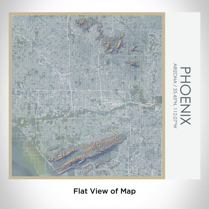 Rendered View of Phoenix Arizona Map on 17oz Stainless Steel Insulated Tumbler in Afternoon Map Style