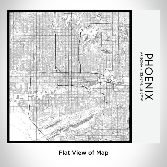 Rendered View of Phoenix Arizona Map on 17oz Stainless Steel Insulated Tumbler in Classic Map Style