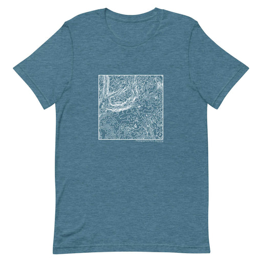 Photographers Point Wyoming Topographic  Map Unisex T-Shirt with City inscription in Heather Teal