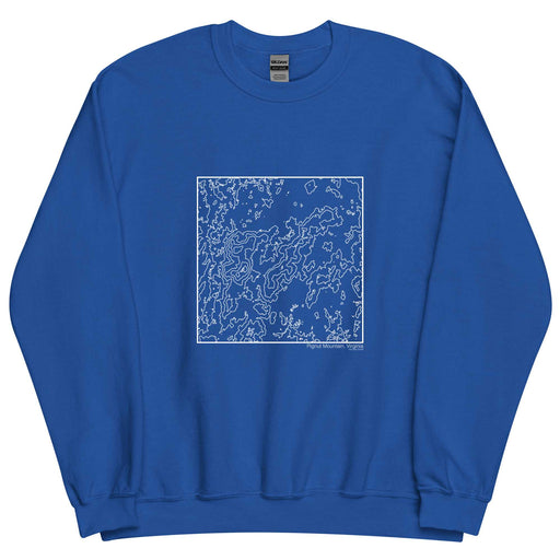 Pignut Mountain Virginia Topographic  Map Unisex Crewneck Sweater with City inscription in Royal Blue