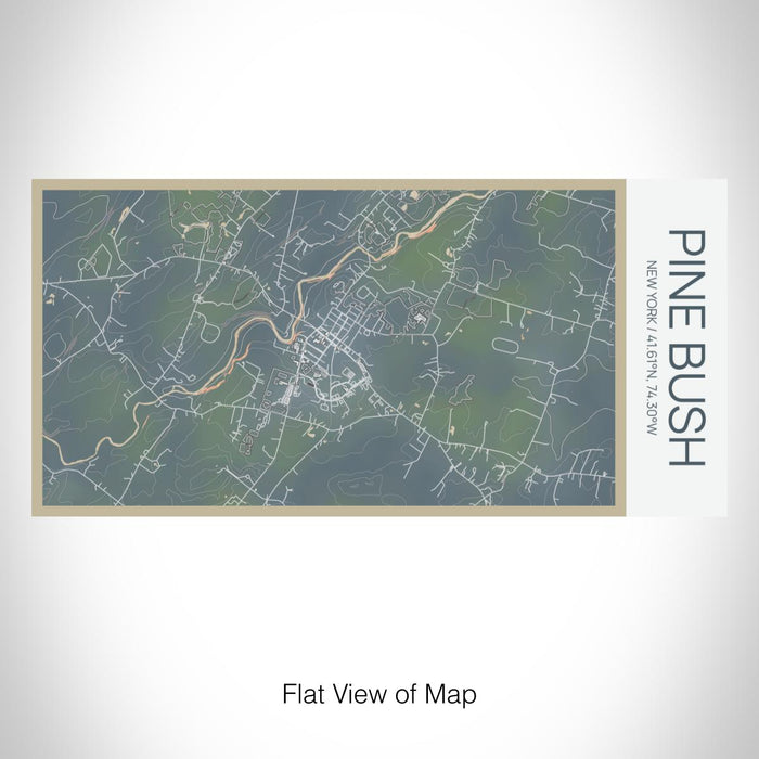 Rendered View of Pine Bush New York Map on 17oz Stainless Steel Insulated Bottle with printed afternoon style map