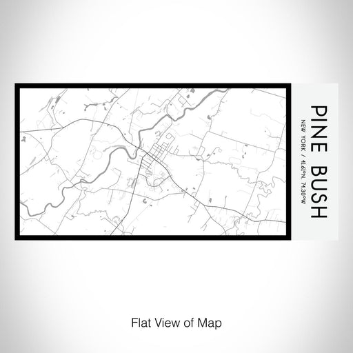 Rendered View of Pine Bush New York Map on 17oz Stainless Steel Insulated Bottle with printed classic style map