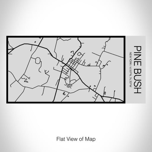 Rendered View of Pine Bush New York Map on 17oz Stainless Steel Insulated Cola Bottle in Stainless