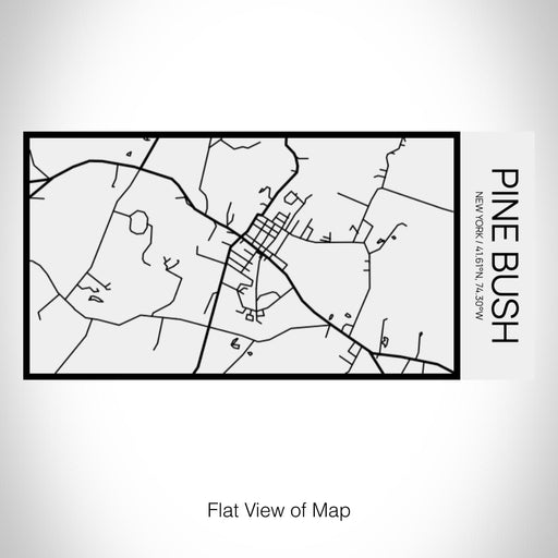 Rendered View of Pine Bush New York Map on 17oz Stainless Steel Insulated Cola Bottle in Stainless in Matte White