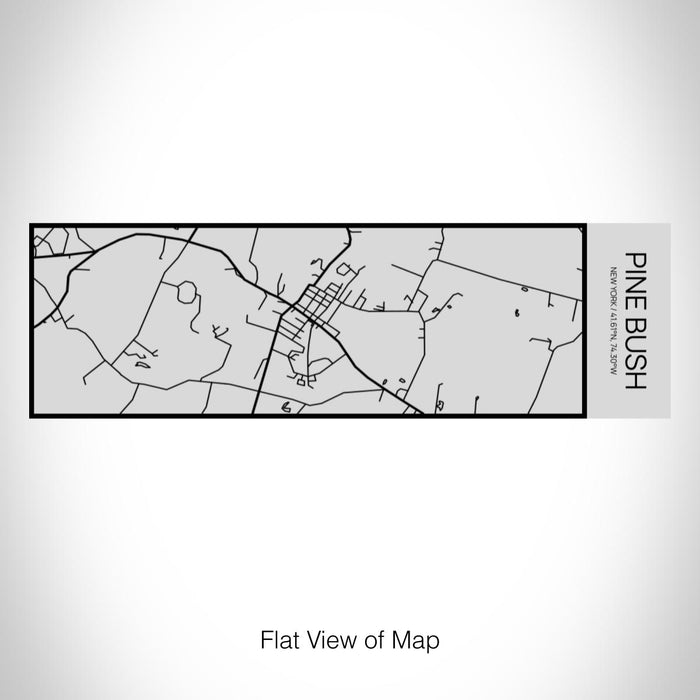 Rendered View of Pine Bush New York Map on 10oz Stainless Steel Insulated Cup with Sipping Lid