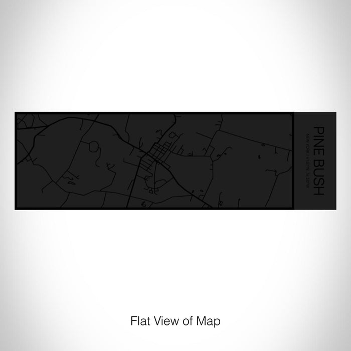Rendered View of Pine Bush New York Map on 10oz Stainless Steel Insulated Cup in Matte Black with Sliding Lid