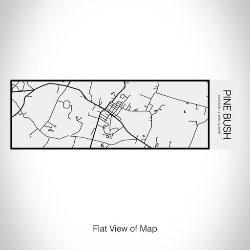Rendered View of Pine Bush New York Map on 10oz Stainless Steel Insulated Cup in Matte White with Sliding Lid