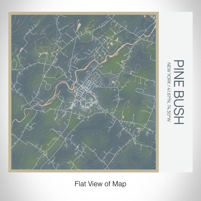 Rendered View of Pine Bush New York Map on 17oz Stainless Steel Insulated Tumbler in Afternoon Map Style