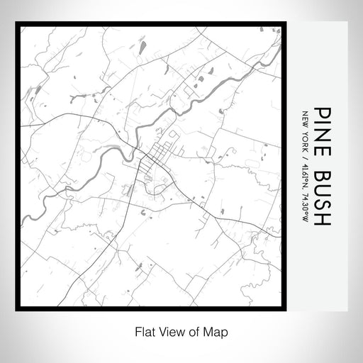 Rendered View of Pine Bush New York Map on 17oz Stainless Steel Insulated Tumbler in Classic Map Style