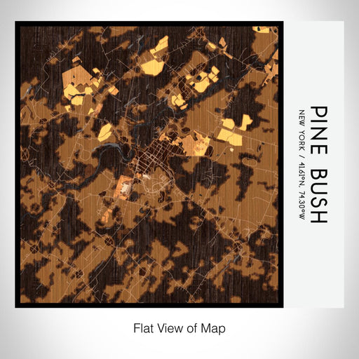 Rendered View of Pine Bush New York Map on 17oz Stainless Steel Insulated Tumbler in Ember Map Style