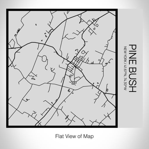 Rendered View of Pine Bush New York Map on 17oz Stainless Steel Insulated Tumbler in Tactile Lines with Succulent in Background