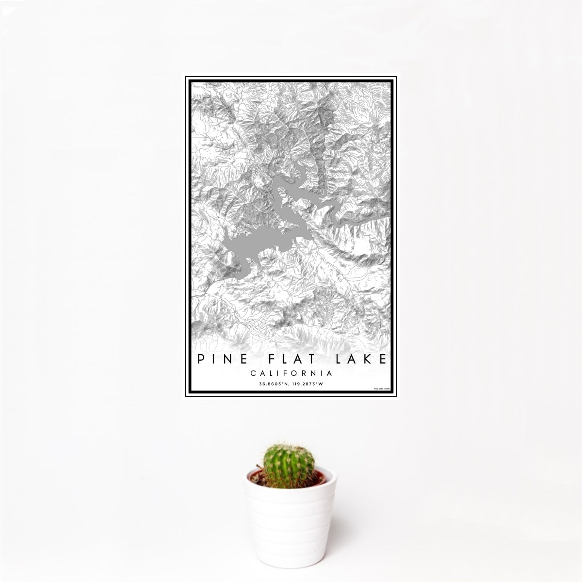 Pine Flat Lake - California Map Print in Classic — JACE Maps