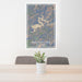 24x36 Pine Flat Lake California Map Print Portrait Orientation in Afternoon Style Behind 2 Chairs Table and Potted Plant