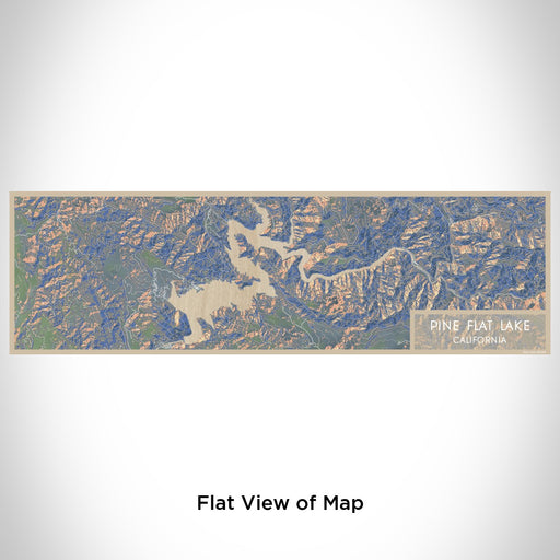 Flat View of Map Custom Pine Flat Lake California Map Enamel Mug in Afternoon