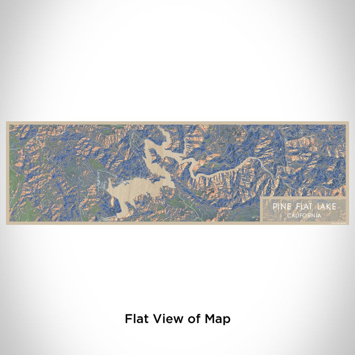 Flat View of Map Custom Pine Flat Lake California Map Enamel Mug in Afternoon