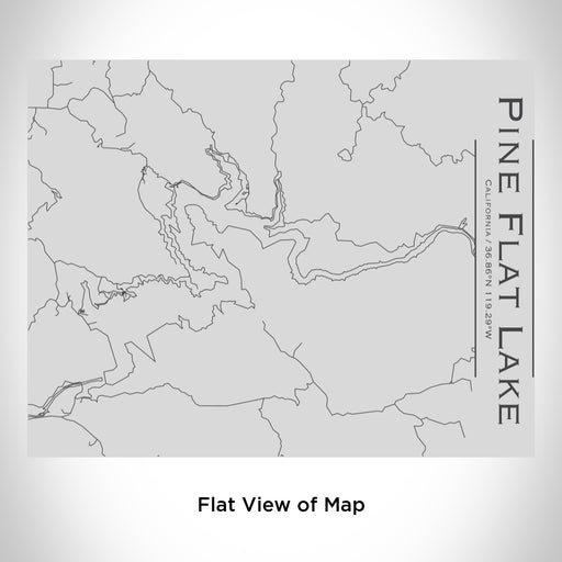 Rendered View of Pine Flat Lake California Map Engraving on 20oz Stainless Steel Insulated Bottle with Bamboo Top