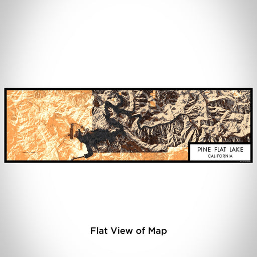 Flat View of Map Custom Pine Flat Lake California Map Enamel Mug in Ember