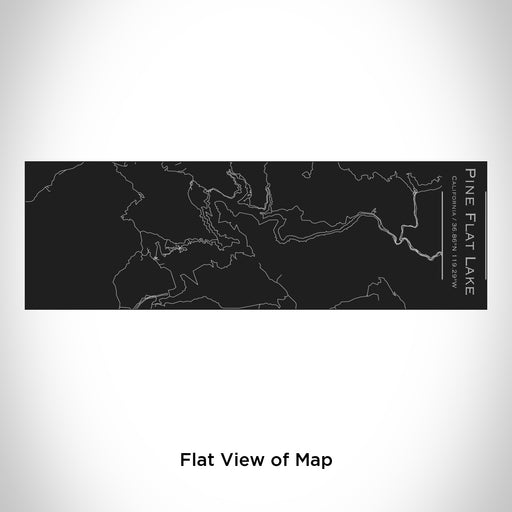 Rendered View of Pine Flat Lake California Map Engraving on 10oz Stainless Steel Insulated Cup with Sliding Lid in Black