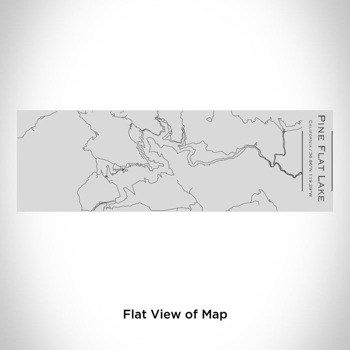 Rendered View of Pine Flat Lake California Map Engraving on 10oz Stainless Steel Insulated Cup with Sipping Lid