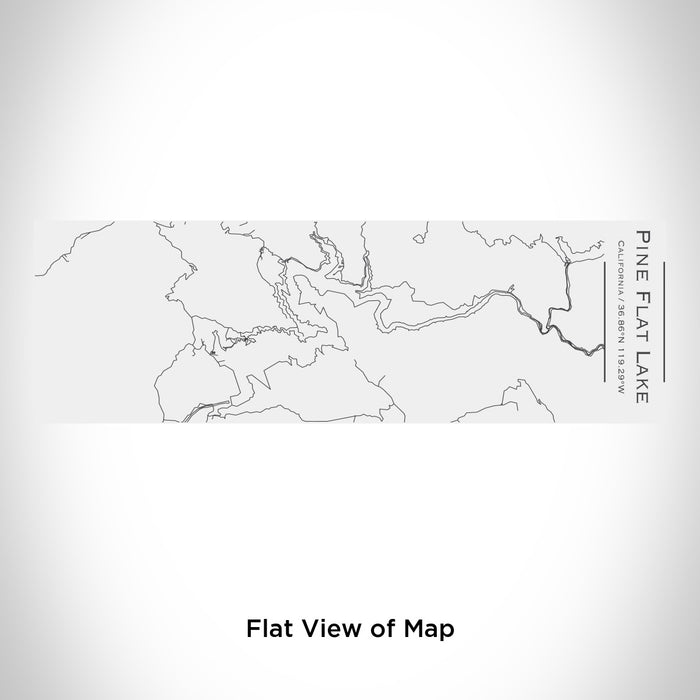 Rendered View of Pine Flat Lake California Map Engraving on 10oz Stainless Steel Insulated Cup with Sliding Lid in White