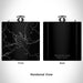 Rendered View of Pine Flat Lake California Map Engraving on 6oz Stainless Steel Flask in Black