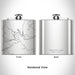 Rendered View of Pine Flat Lake California Map Engraving on 6oz Stainless Steel Flask