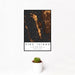 12x18 Pine Island Florida Map Print Portrait Orientation in Ember Style With Small Cactus Plant in White Planter