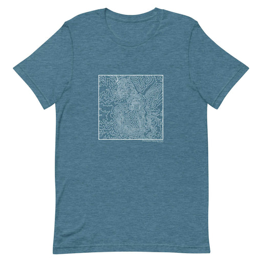Pinnacles National Park Topographic  Map Unisex T-Shirt with City inscription in Heather Teal