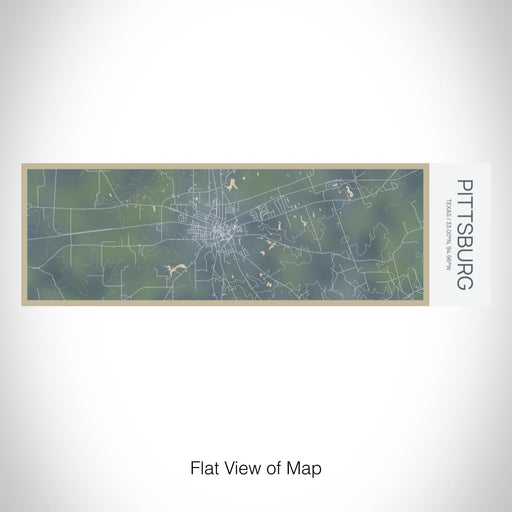 Rendered View of Pittsburg Texas Map on 10oz Stainless Steel Insulated Cup in Afternoon with Sliding Lid