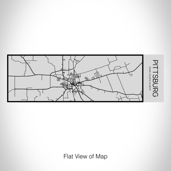 Rendered View of Pittsburg Texas Map on 10oz Stainless Steel Insulated Cup with Sipping Lid