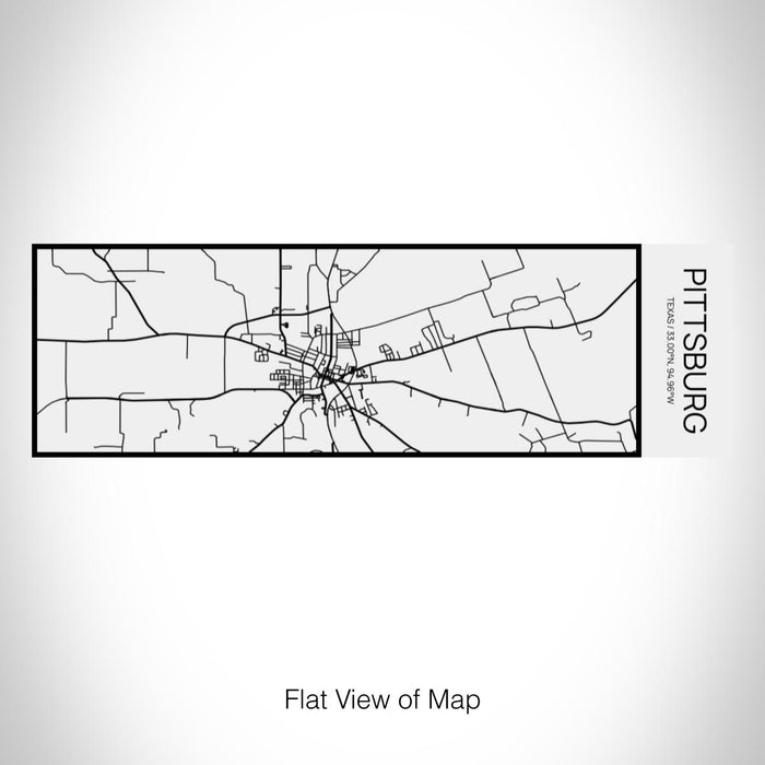 Rendered View of Pittsburg Texas Map on 10oz Stainless Steel Insulated Cup in Matte White with Sliding Lid