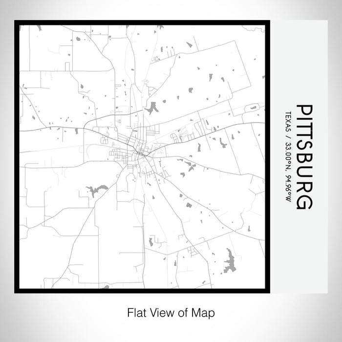 Rendered View of Pittsburg Texas Map on 17oz Stainless Steel Insulated Tumbler in Classic Map Style