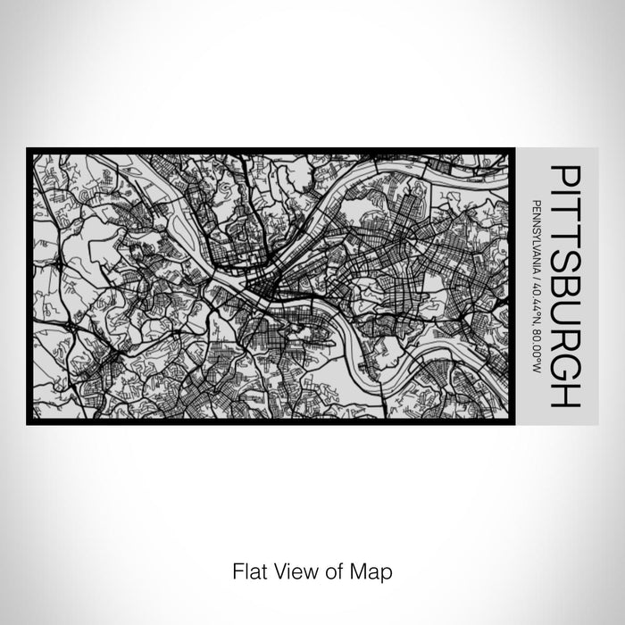 Rendered View of Pittsburgh Pennsylvania Map on 17oz Stainless Steel Insulated Cola Bottle in Stainless