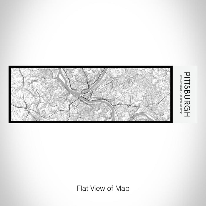 Rendered View of Pittsburgh Pennsylvania Map on 10oz Stainless Steel Insulated Cup in Classic with Sliding Lid