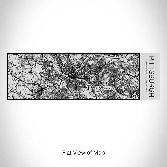 Rendered View of Pittsburgh Pennsylvania Map on 10oz Stainless Steel Insulated Cup with Sipping Lid
