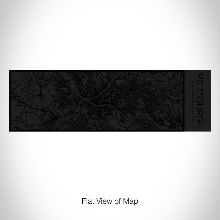 Rendered View of Pittsburgh Pennsylvania Map on 10oz Stainless Steel Insulated Cup in Matte Black with Sliding Lid