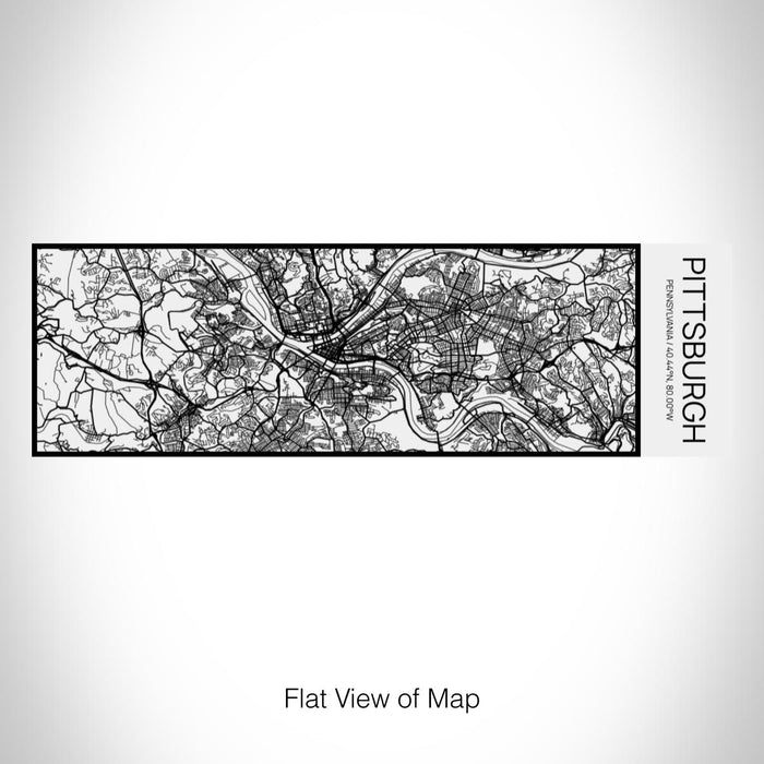 Rendered View of Pittsburgh Pennsylvania Map on 10oz Stainless Steel Insulated Cup in Matte White with Sliding Lid