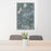 24x36 Pittsfield Massachusetts Map Print Portrait Orientation in Afternoon Style Behind 2 Chairs Table and Potted Plant