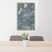 24x36 Pittsfield Massachusetts Map Print Portrait Orientation in Afternoon Style Behind 2 Chairs Table and Potted Plant