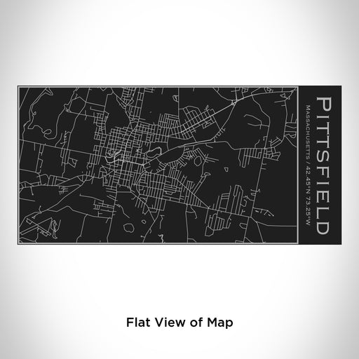 Rendered View of Pittsfield Massachusetts Map Engraving on 17oz Stainless Steel Insulated Cola Bottle in Black