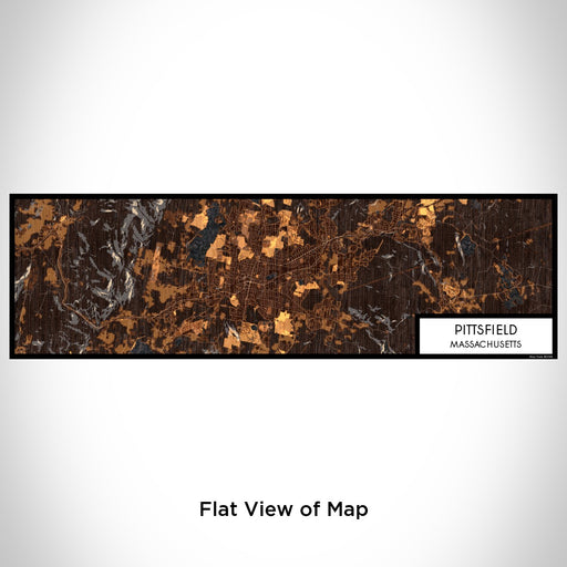 Flat View of Map Custom Pittsfield Massachusetts Map Enamel Mug in Ember