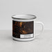 Right View Custom Pittsfield Massachusetts Map Enamel Mug in Ember