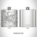 Rendered View of Pittsfield Massachusetts Map Engraving on 6oz Stainless Steel Flask