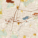 Pittsfield Massachusetts Map Print in Woodblock Style Zoomed In Close Up Showing Details