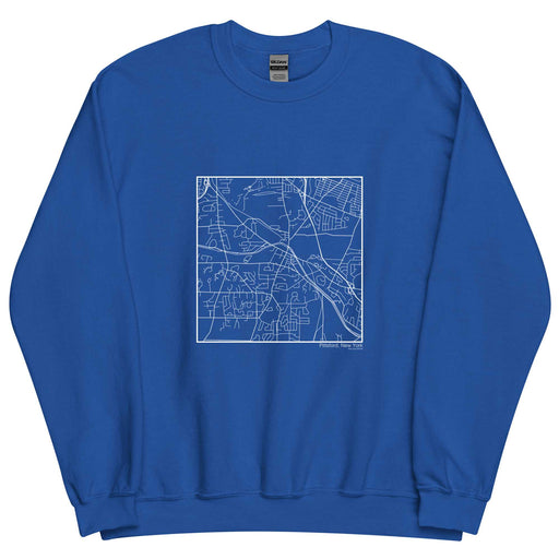 Pittsford New York  Map Unisex Crewneck Sweater with City inscription in Royal Blue