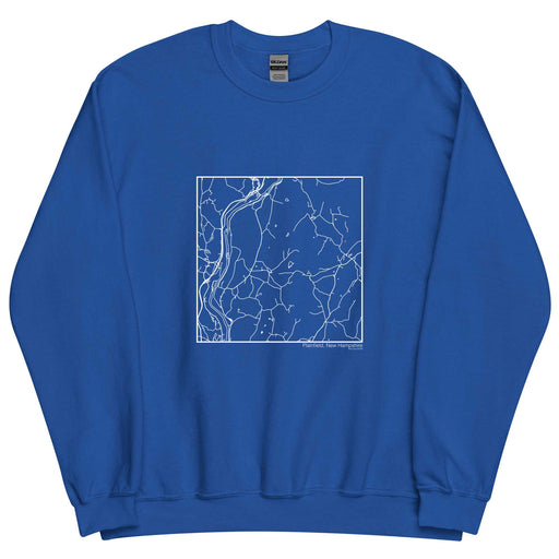 Plainfield New Hampshire  Map Unisex Crewneck Sweater with City inscription in Royal Blue