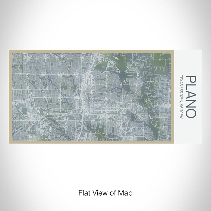 Rendered View of Plano Texas Map on 17oz Stainless Steel Insulated Bottle with printed afternoon style map